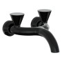 VitrA Liquid Zweigriff-Waschtischarmatur, Aufputz-Wandmontage, 24 cm
