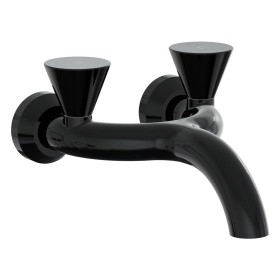 VitrA Liquid Zweigriff-Waschtischarmatur, Aufputz-Wandmontage, 24 cm