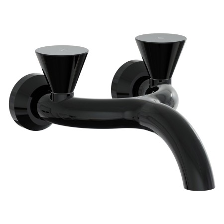 VitrA Liquid Zweigriff-Waschtischarmatur, Aufputz-Wandmontage, 24 cm