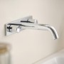 Geberit ONE Waschtischarmatur rundes Design, Wandmontage, Zweigriffmischer