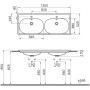 VitrA Equal Doppelmöbelwaschtisch