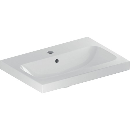 Geberit iCon Light Waschtisch 60 cm verkürzte Ausladung mit Hahnloch mittig, ohne Überlauf