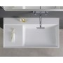 Geberit ONE Waschtisch 90 cm, Abgang horizontal, ohne Hahnloch, ohne Überlauf, Ablage links - technische Ansicht