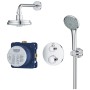 GROHE Grohtherm Duschsystem Unterputz mit Rainshower Cosmopolitan 160 - technische Ansicht