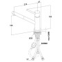 Robinet de cuisine Villeroy & Boch Como Window-Shower à levier unique, pour montage devant fenêtre