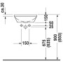Duravit Architec Einbauwaschtisch 40 cm - technische Ansicht