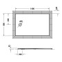 Receveur de douche Duravit Tempano 140 x 90 cm, avec revêtement antidérapant