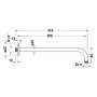 Duravit Brausearm gebogen 41 cm - Detailansicht