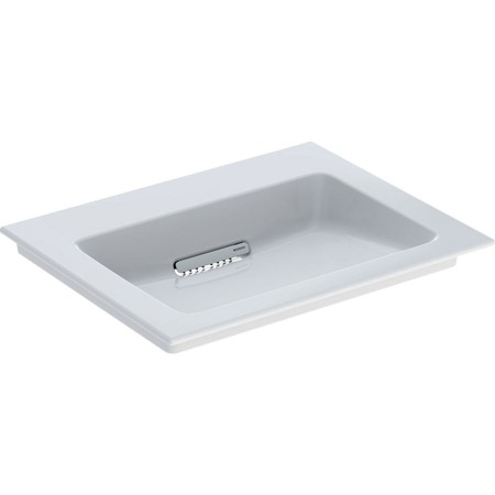 Geberit ONE Möbelwaschtisch 60 cm, Abgang horizontal, ohne Hahnloch, ohne Überlauf
