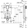 GROHE Uniset pour WC suspendu - vue détaillée