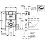 GROHE Rapid SL pour WC suspendu - vue détaillée