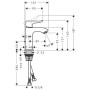 Mitigeur de lavabo monocommande hansgrohe Metris 100 avec bonde de lavabo - vue détaillée