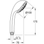 GROHE Relexa Handbrause mit 5 Strahlarten - Detailansicht