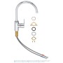 Rubinetto monocomando per lavello GROHE Feel 1/2" con beccuccio alto, 1 getto - vista dettagliata
