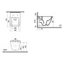 VitrA M-Line Tiefspül-Wand-WC 54 cm, randlos, eckig - Detailansicht