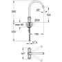 Rubinetto monocomando per lavello GROHE Costa - vista dettagliata