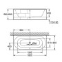 Baignoire encastrable GROHE Essence avec EasyClean 180 x 80 cm - vue détaillée