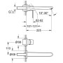 GROHE Eurodisc Cosmopolitan 2-Loch Waschtischbatterie - Detailansicht