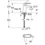 GROHE Eurodisc Cosmopolitan Einhand-Waschtischbatterie S-Size ohne Ablaufgarnitur - Detailansicht