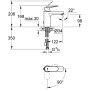 GROHE Eurosmart C Einhand-Waschtischbatterie mit versenkbarer Kette - Detailansicht