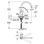 Rubinetto monocomando per lavello GROHE StartEdge con bocca alta 1/2"