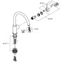 Rubinetto monocomando per lavello GROHE StartEdge con bocca alta 1/2" - vista dettagliata