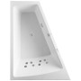 Baignoire balnéo Duravit Paiova 170 x 130 cm avec système Jet, dossier incliné à gauche