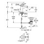 GROHE Swift Einhand-Waschtischbatterie 1/2 M-Size - technische Ansicht