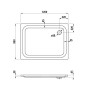 Roca Steel Plan Duschwanne 90 x 120 x 6,5 cm - Detailansicht