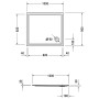 Receveur de douche rectangulaire Duravit Starck Slimline 100 x 90 cm avec Antidérapant - vue détaillée