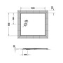 Receveur de douche Duravit Tempano 100 x 90 cm, avec revêtement antidérapant