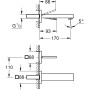 GROHE Eurocube Joy 2-Loch Waschtischbatterie - Detailansicht