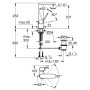 GROHE Plus Einhand-Waschtischbatterie L-Size - technische Ansicht
