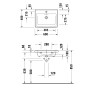 Duravit D-Neo Möbelwaschtisch 60 cm, mit 1 Hahnloch und Überlauf - Detailansicht