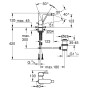 GROHE Plus Einhand-Bidetbatterie - technische Ansicht