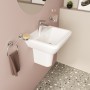 VitrA Integra Handwaschbecken 45 cm, mit Überlaufloch, 1 Hahnloch mittig - technische Ansicht