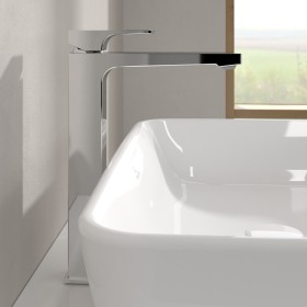 Robinet de lavabo monocommande surélevé Villeroy & Boch Taro avec bonde de vidage