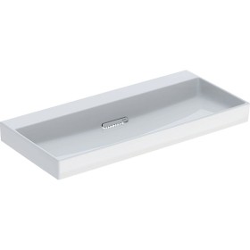 Geberit ONE Waschtisch 105 cm, Abgang horizontal, ohne Hahnloch, ohne Überlauf