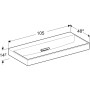 Geberit ONE Waschtisch 105 cm, Abgang horizontal, ohne Hahnloch, ohne Überlauf - Detailansicht