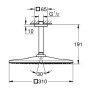GROHE Rainshower 310 Mono Cube Kopfbrause-Set eckig, Deckenmontage - Detailansicht