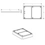 Telaio di installazione Geberit per piatto doccia Setaplano 120 x 80 cm, per 6 piedi - vista dettagliata