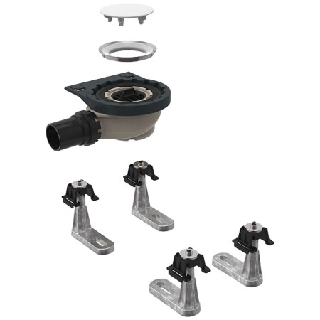 Kit di installazione Geberit per piatto doccia Setaplano, altezza dell'acqua di ritegno 5 cm, con 4 piedi