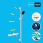 Mitigeur thermostatique de douche GROHE Precision Trend 1/2" avec ensemble de douche 90 cm - vue technique
