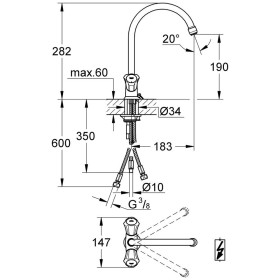 Rubinetto monocomando a bassa pressione GROHE Costa