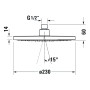 Duravit Kopfbrause 1jet Ø 23 cm MinusFlow - Detailansicht