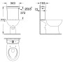 Serbatoio di scarico in ceramica GROHE Bau - vista dettagliata