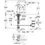 GROHE Essence Neu Einhand Waschtischbatterie L-Size - technische Ansicht