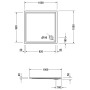 Receveur de douche carré Duravit Starck Slimline 100 x 100 cm avec Antidérapant - vue détaillée