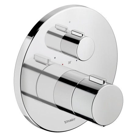 Ensemble de robinetterie thermostatique encastrée Duravit, thermostat, 1 consommateur, rond