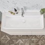 Mobiletto lavabo Villeroy & Boch Collaro 100 cm, finitura satinata, con troppopieno, 1 foro per rubinetto - vista tecnica